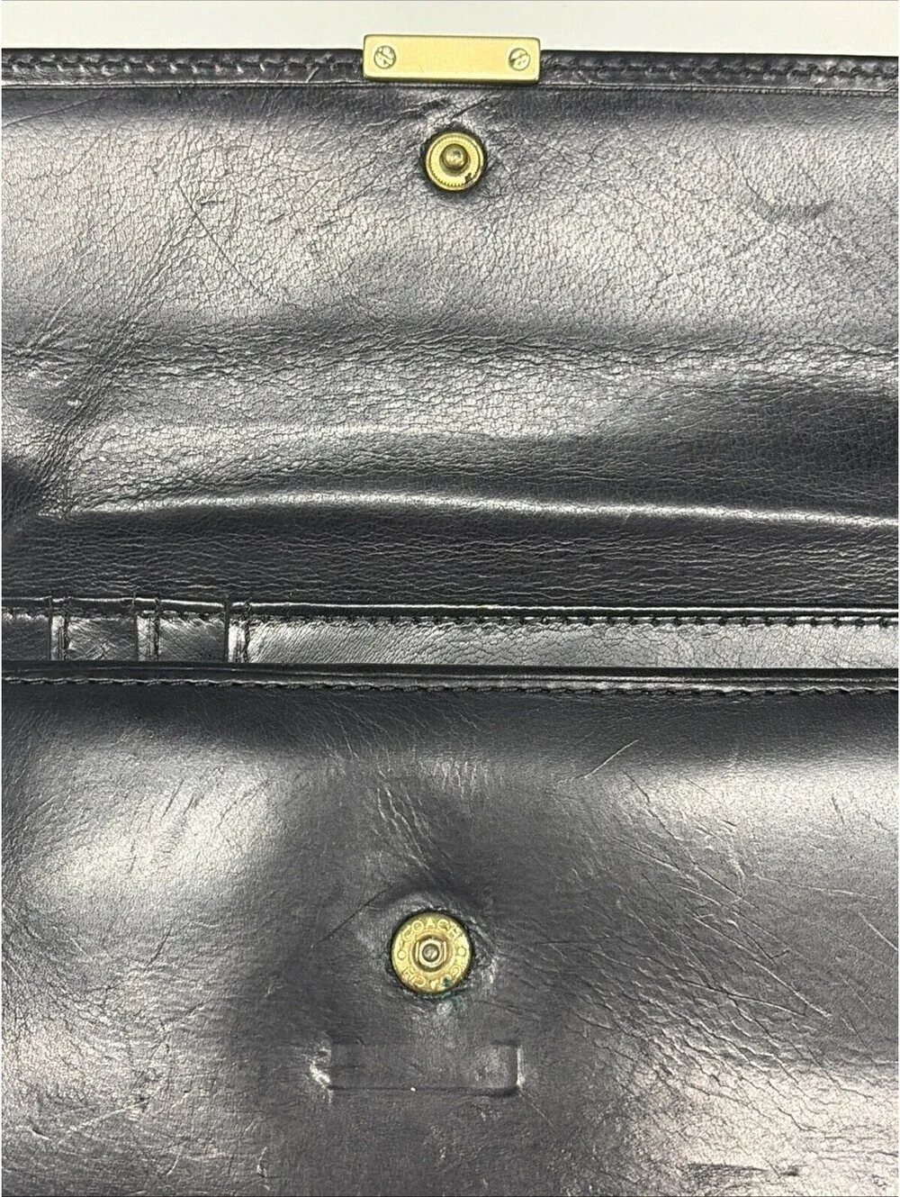Vintage Coach Black Folding Wallet for Women